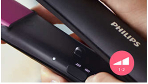 Žehlička na vlasy Philips BHS375/00 černá Teplota