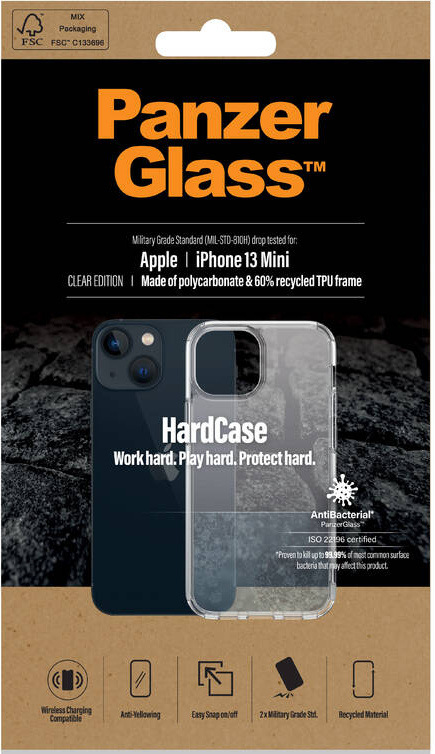 Kryt na mobil PanzerGlass HardCase na Apple iPhone 13 mini průhledný