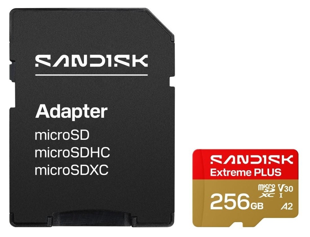 MicroSD karta SANDISK Extreme PLUS 256GB s SD adaptérem