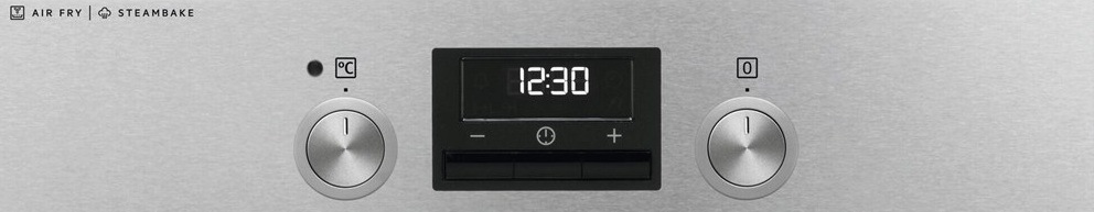 Indukční sporák AEG Mastery CIB56491BM nerez Ovládací panel sporáku AEG CIB56491BW SteamBake