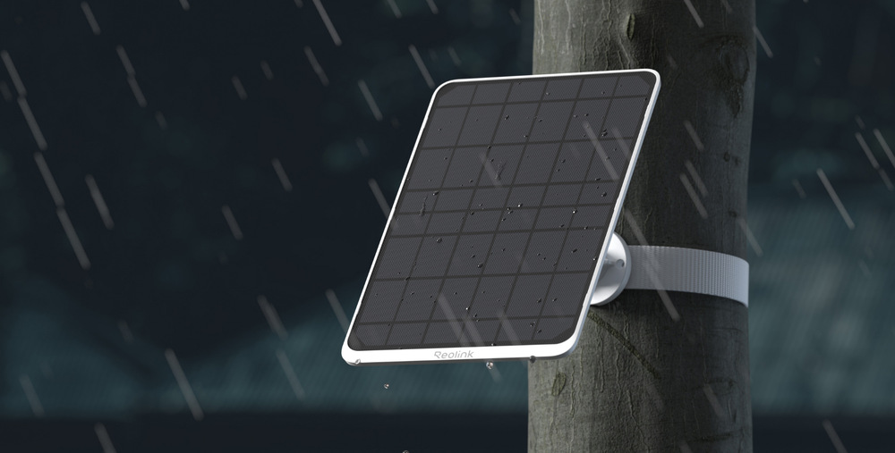 Solární panel Reolink Solar Panel 3 bílý Stupeň krytí IP65 umožňuje solární panel Reolink Solar Panel 3 používat venku za každého počasí