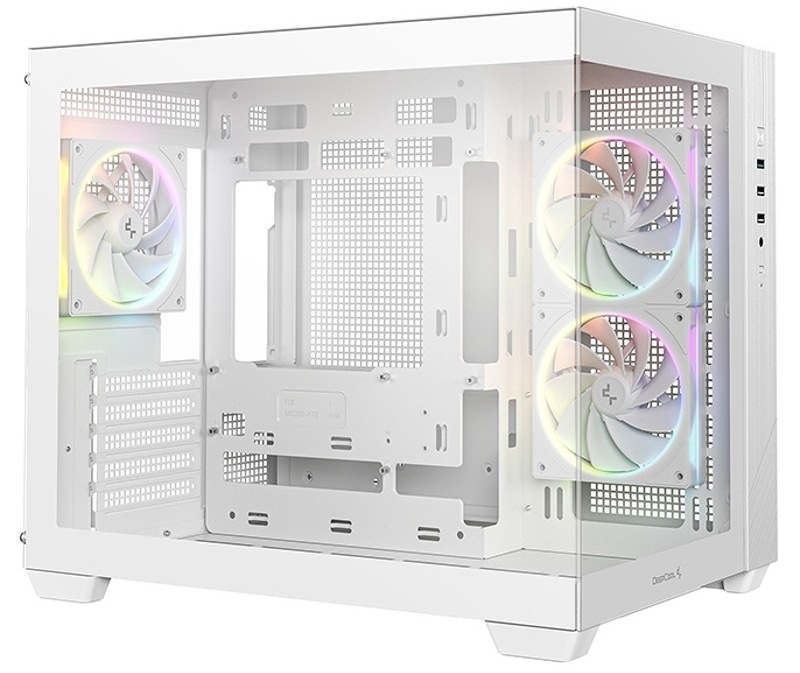 Midi-tower počítačová skříň DeepCool CG330 3F, bílá barva