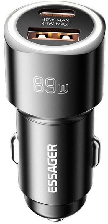 Adaptér do auta Essager USB-A, USB-C s výkonem 89 W