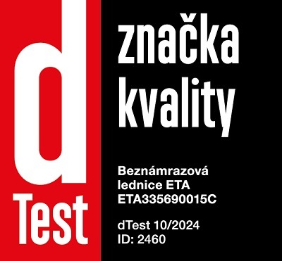 Chladnička s mrazničkou ETA 335690015C černá/nerez Lednice ETA, ocenění dTest