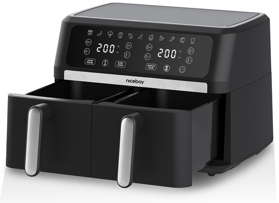Fritéza horkovzdušná Niceboy AirFryer DUO černá Fritéza horkovzdušná Niceboy AirFryer DUO černá