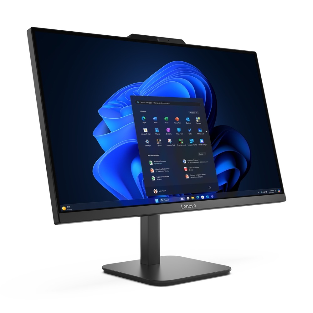 Počítač All In One Lenovo V100 černý O jeho výkon se totiž stará energeticky úsporný 4jádrový procesor Intel Core N.