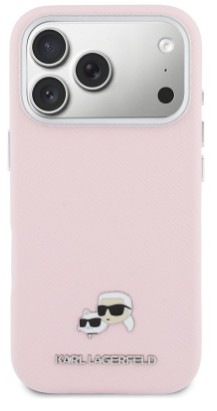 Kryt na mobil Karl Lagerfeld PU Karl and Choupette Heads Pins MagSafe na Apple iPhone 17 Pro Max růžový Kryt na mobil Karl Lagerfeld PU Karl and Choupette Heads Pins MagSafe na Apple iPhone 17 Pro Max - růžový