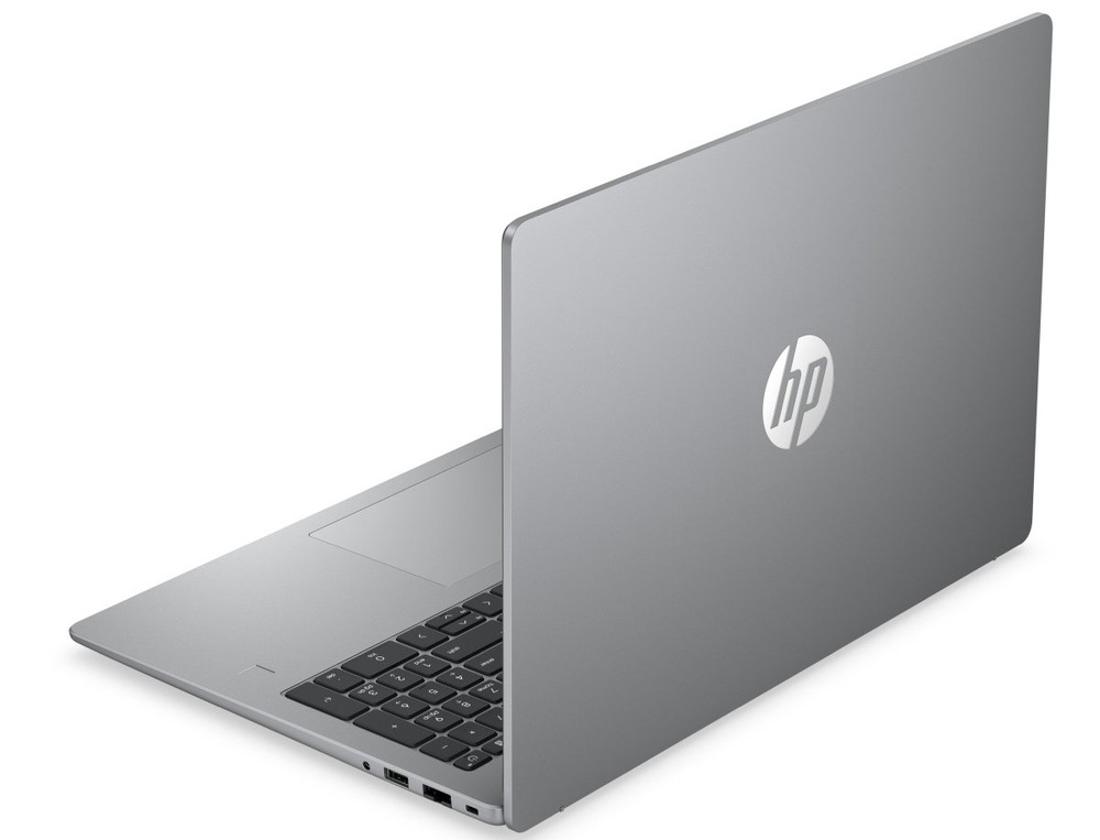Notebook HP 200 G2a 16" šedý Otevřený notebook HP 200 G2a zezadu