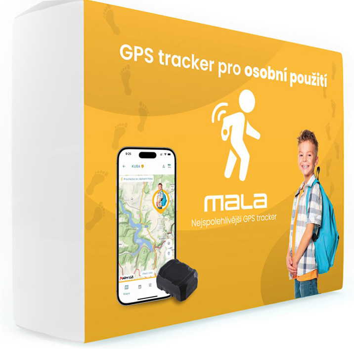 GPS lokátor Mala tracker pro osobní využití, černá barva