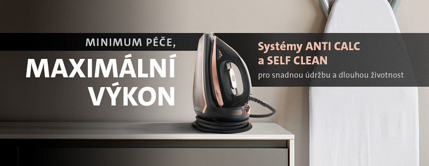 Žehlicí systém ETA Vapore 4290 90000 černý Detail údržby parního generátoru ETA Vapore: Funkce odvápňování ANTI CALC a samočištění SELF CLEAN pro zajištění dlouhé životnosti a maximálního výkonu