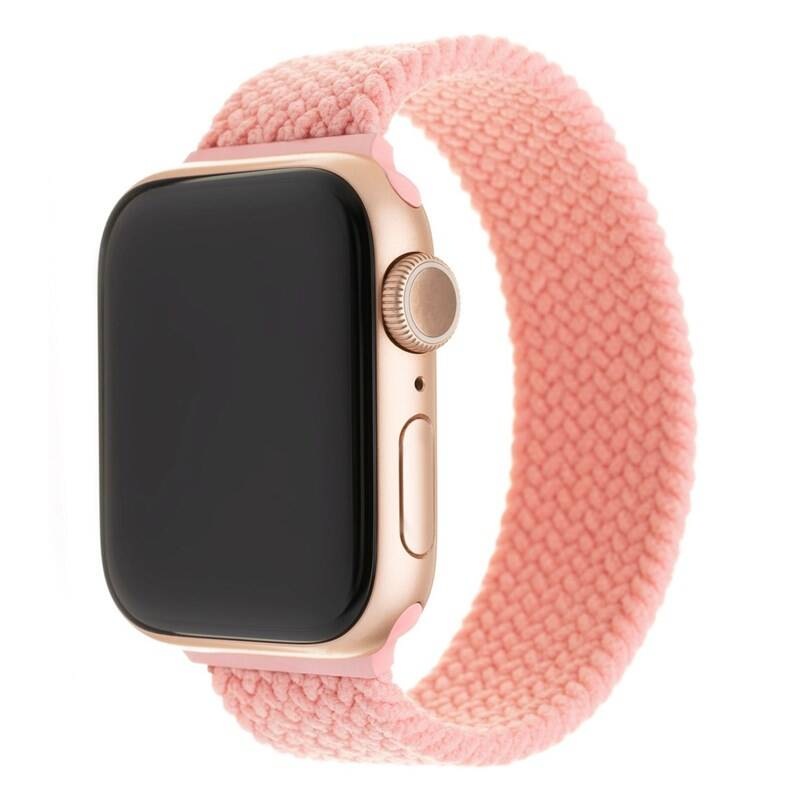 Řemínek FIXED Nylon Strap na Apple Watch 38/40/41 mm, velikost XS růžový