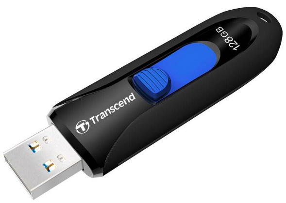 Flash USB Transcend JetFlash 790K 128 GB USB 3.1 Gen 1 - černý/modrý