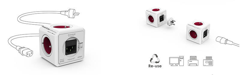 Cestovní adaptér Powercube ReWirable + Travel Plugs fialový Cestovní adaptér Powercube ReWirable + Travel Plugs
