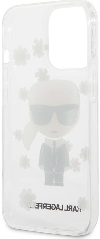 Kryt na mobil Karl Lagerfeld Ikonik Flower na Apple iPhone 13 Pro průhledný