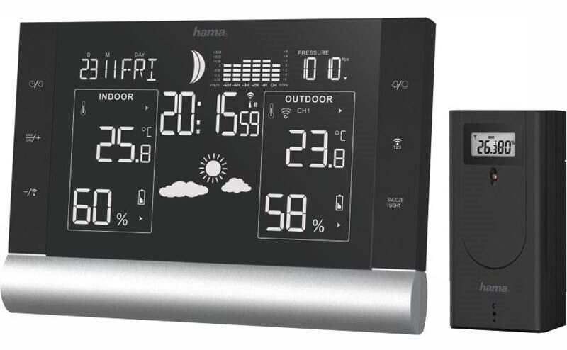 Meteorologická stanice Hama Black Line Plus černá