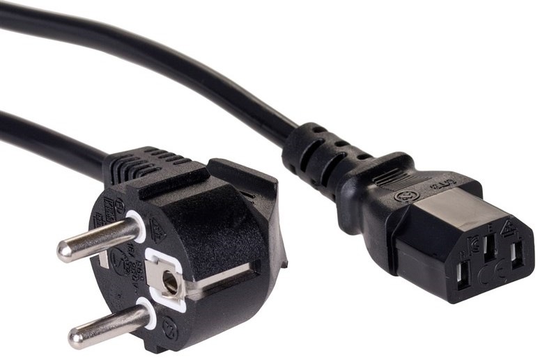 Kabel Akyga napájecí 230V, tří pólový, 1,5 m - černý