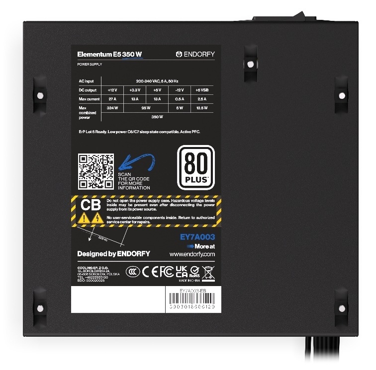 Zdroj ENDORFY Elementum E5 350W Zdroj ENDORFY Elementum E5 350W