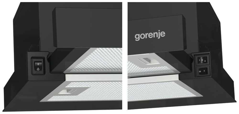 Odsavač par Gorenje Essential TH60E3B černý Výsuvný odsavač par Gorenje TH60E3B, černý