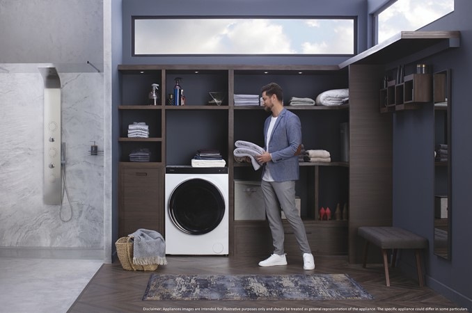 Pračka se sušičkou Haier SuperDrum HWD100BD1499U1N bílá