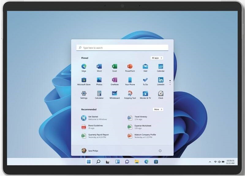 Notebook Microsoft Surface Pro 8 stříbrný