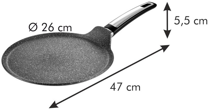 Pánev palačinková Tescoma i-Premium Stone 26 cm černá Pánev palačinková Tescoma i-Premium Stone 26 cm černá