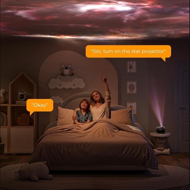 Projekce noční oblohy s Govee Galaxy Light Projector 2 Pro