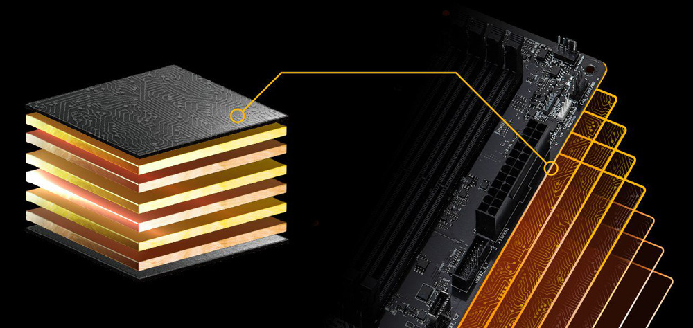 Desku ASRock X870 PRO-A WIFI tvoří osm vrstev PCB
