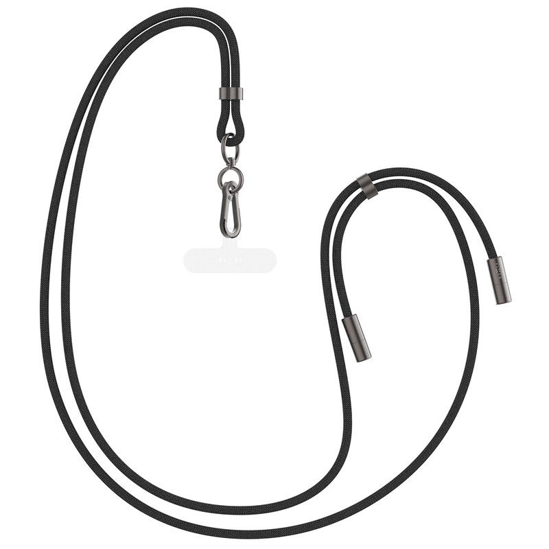 Kabel FIXED Neck Cable pro telefony se zadním krytem, USB-C/USB-C, 1.6 m, PD 60W, 480Mbps černý