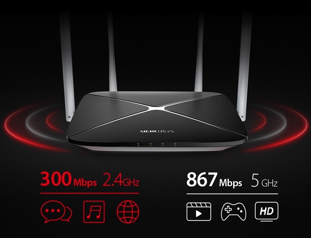 Router Mercusys AC12G černý Router Mercusys AC12G černý