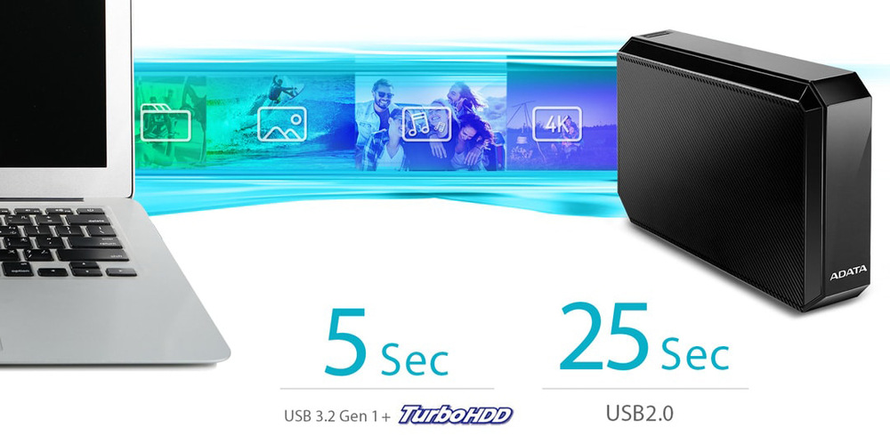 Externí pevný disk 3,5" ADATA HM800 4TB 3.5" USB 3.2, TV Support černý Externí pevný disk 3,5" ADATA HM800 4TB 3.5" USB 3.2, TV Support černý