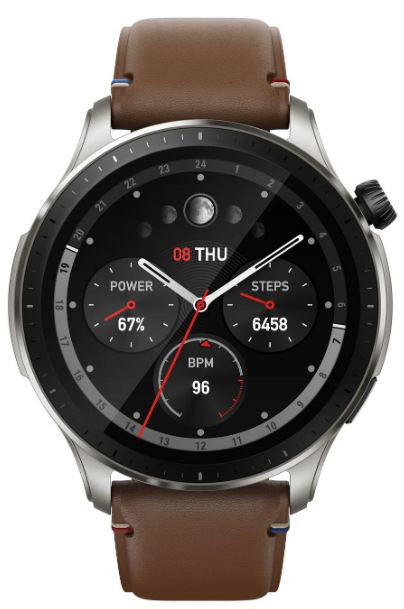 Chytré hodinky Amazfit GTR 4 - Vintage Brown Leather