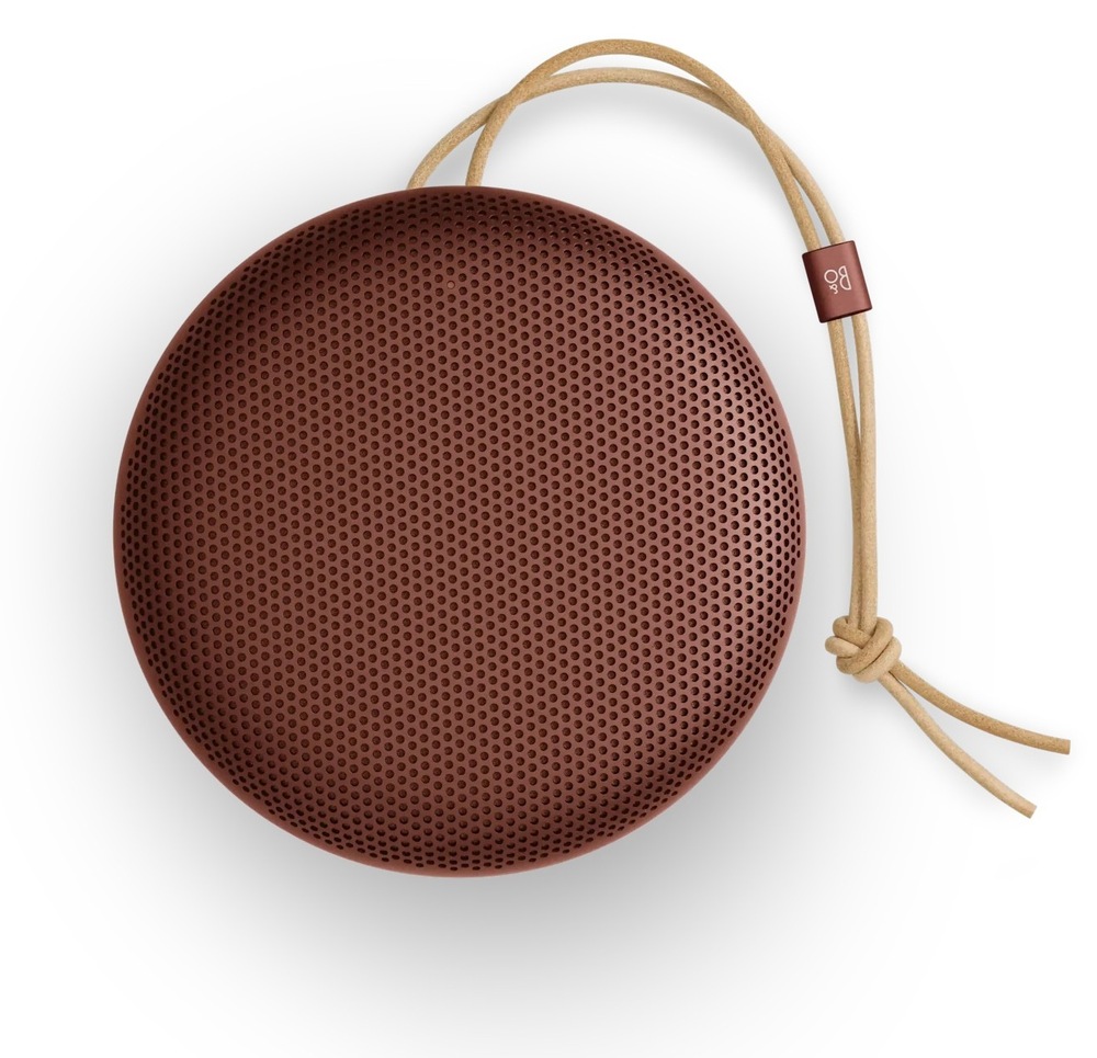 Přenosný reproduktor Bang & Olufsen Beosound A1 (3rd Gen) červený Přenosný reproduktor Bang & Olufsen A1 (3rd Gen), červený, pohled shora