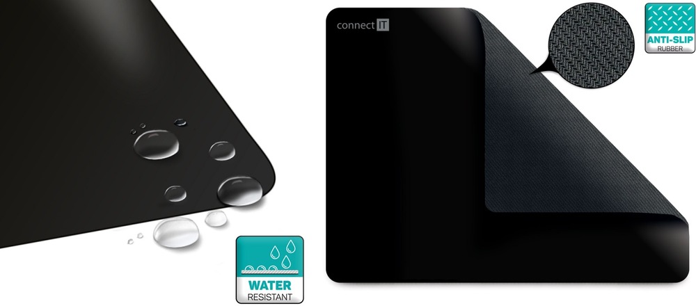 Podložka pod myš Connect IT BasicPad, vel. S, 25 x 20 cm černá Podložka pod myš Connect IT BasicPad
