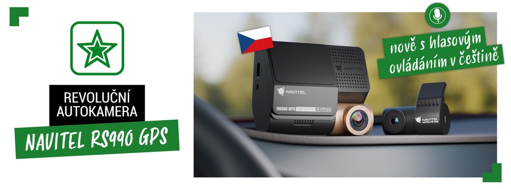 Autokamera NAVITEL RS990 GPS černá