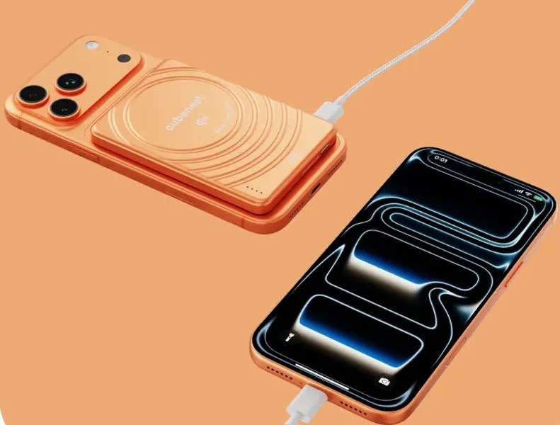Powerbanka Cubenest SlimDual MagSafe Qi2 5000 mAh oranžová