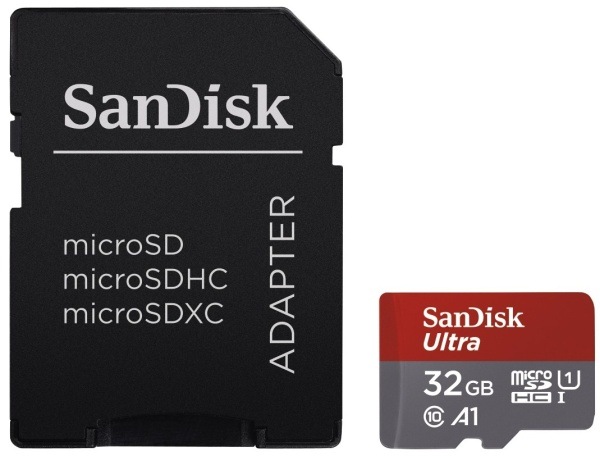 Paměťová karta SANDISK Micro SDHC Ultra Android 32GB UHS-I U1 (98R/10W) + adapter černá