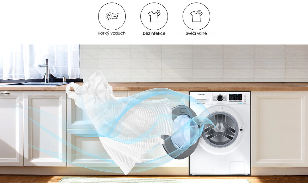 Pračka se sušičkou Samsung WD8NK52E0AW/LE bílá AirWash