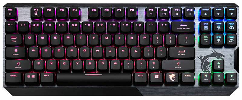 Klávesnice MSI Vigor GK50 TKL, CZ/SK černá/stříbrná