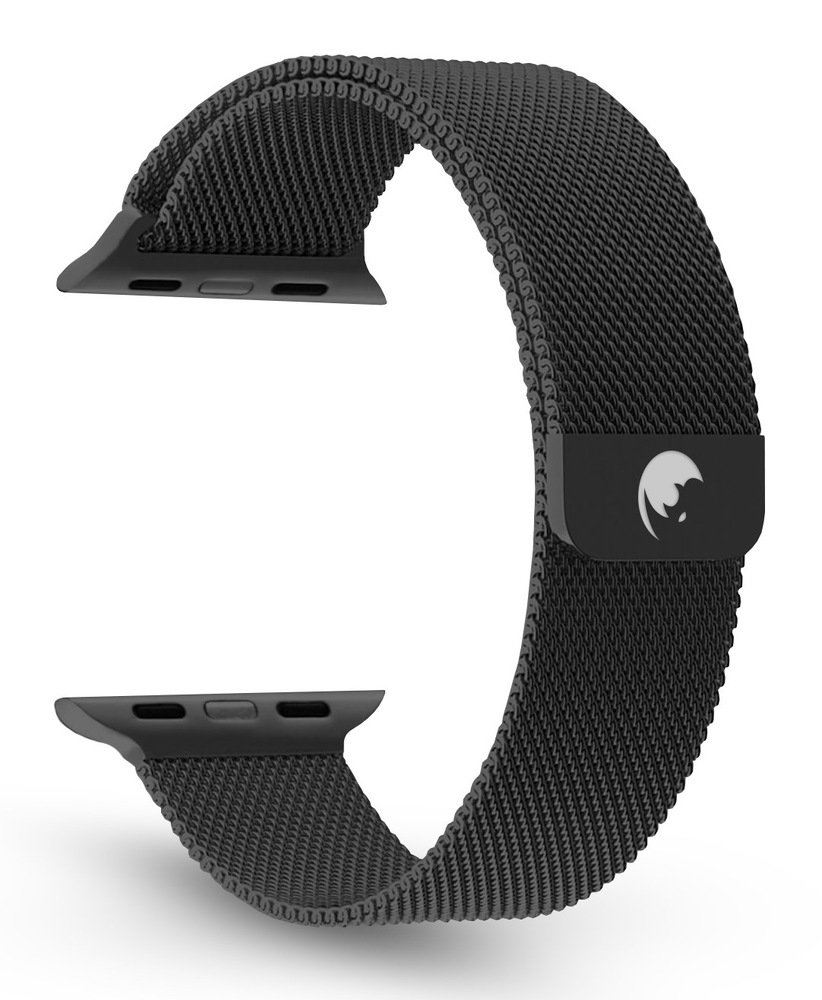 Řemínek RhinoTech milánský tah na Apple Watch 42/44/45 mm černý