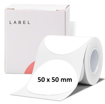 Papírový štítek Niimbot R 50x50mm 150ks Round pro B21 bílý