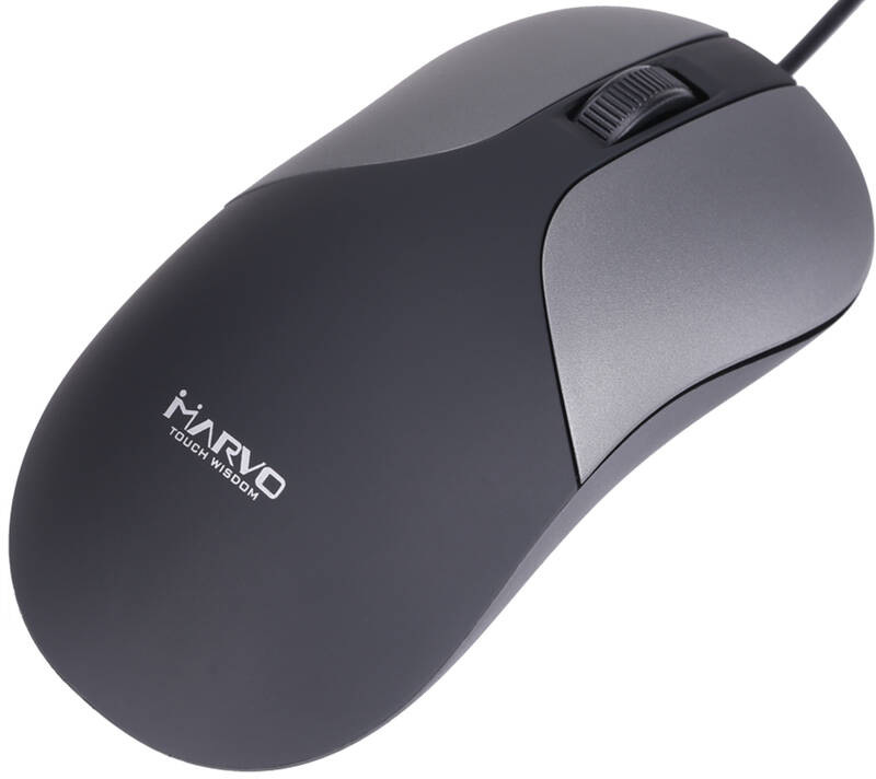 Myš Marvo DMS002GY optická/3 tlačítek/1200DPI - šedá