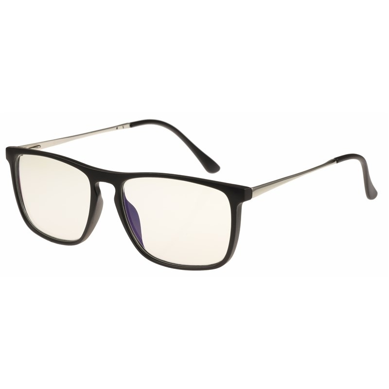 Počítačové brýle Identity s filtrem modrého světla, +1 černé/stříbrné