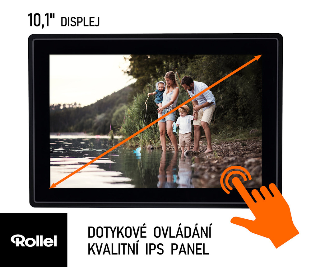 Elektronický fotorámeček Rollei Smart Frame WiFi 100 bílý