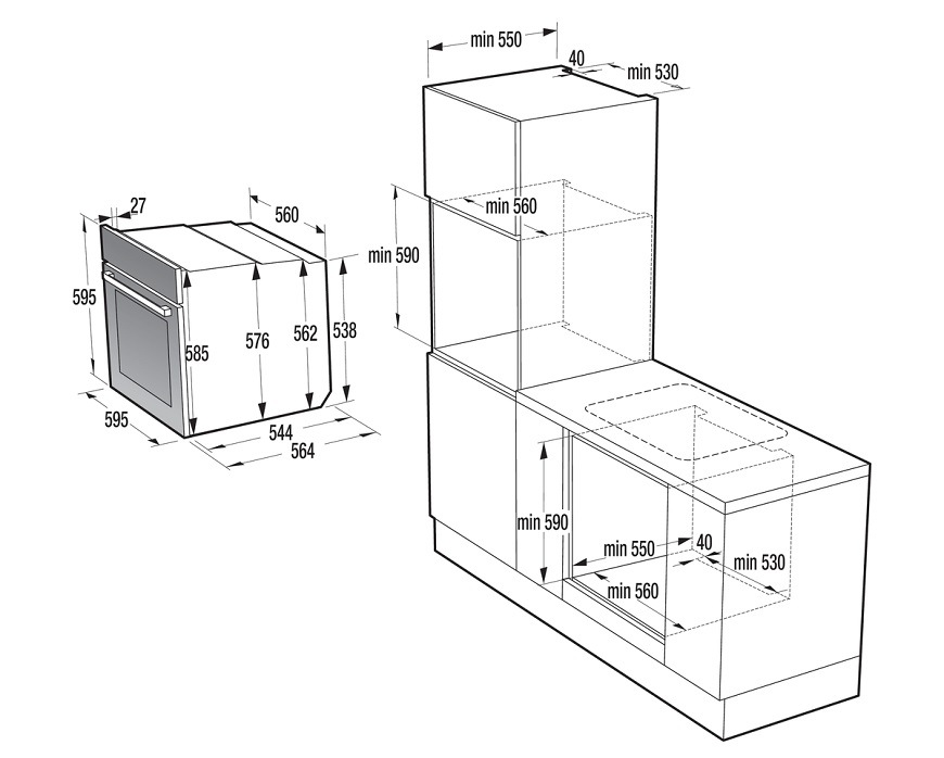 Trouba Gorenje G800 BSA6138B černá Vestavná trouba Gorenje BSA6138B, černá, rozměry pro zabudování
