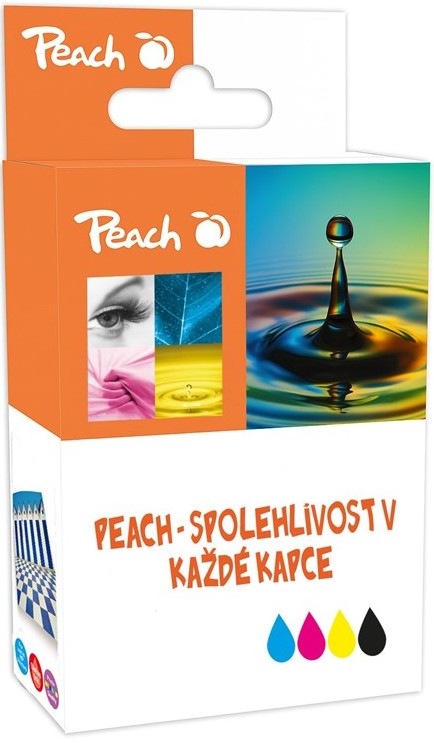 Azurová inkoustová náplň Peach Canon PGI-2500XL C s kapacitou 4695 stran 