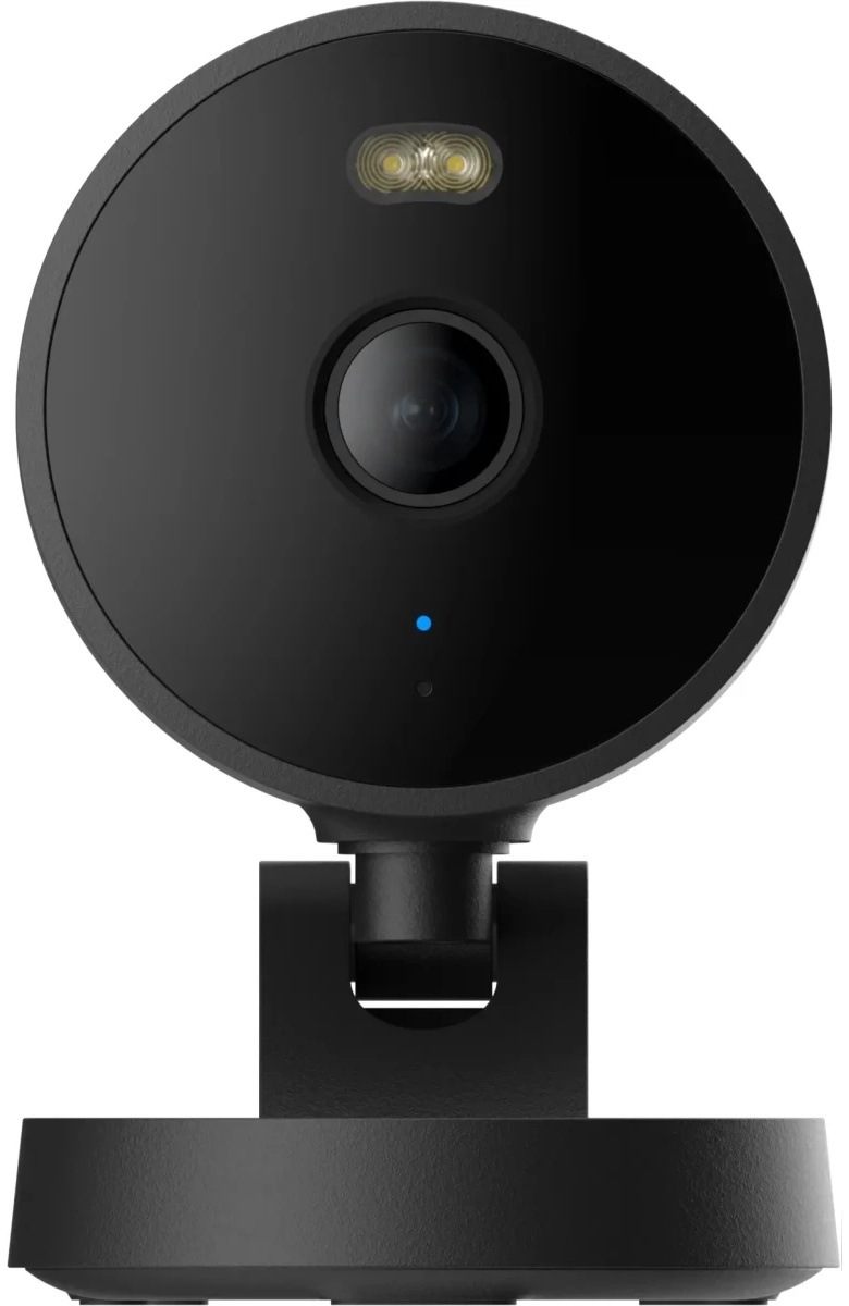 Čelní pohled na objektiv kamery Aqara G100 Select s IR přísvitem pro noční vidění.