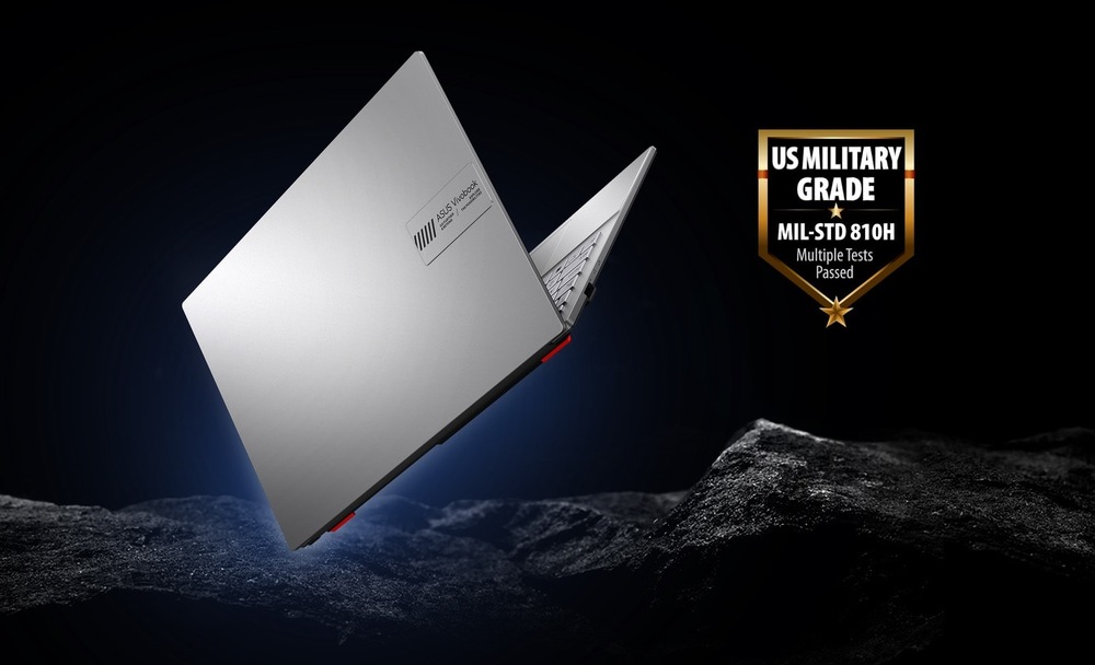 Notebook Asus Vivobook Go 15 splňující armádní standard MIL-STD-810H