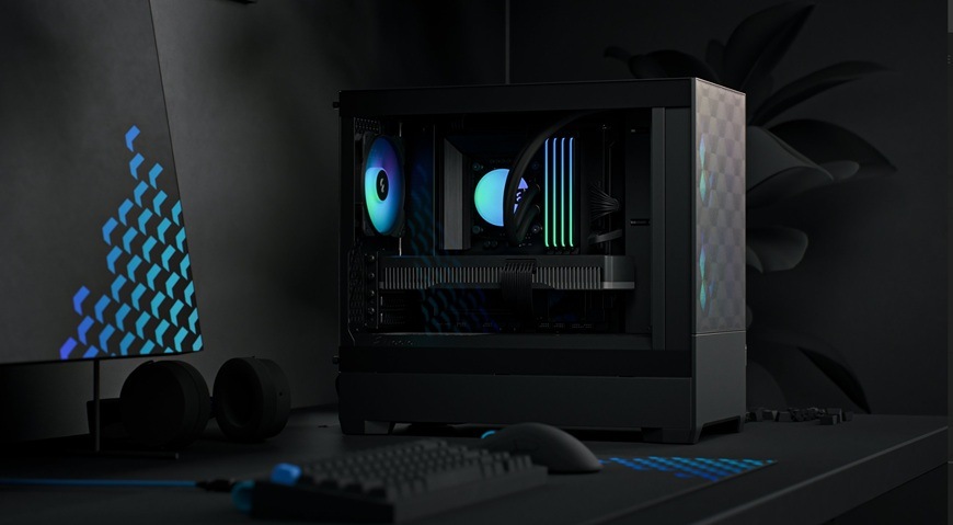 Case FRACTAL DESIGN Pop Mini Air RGB Tempered Glass Clear Tint černá