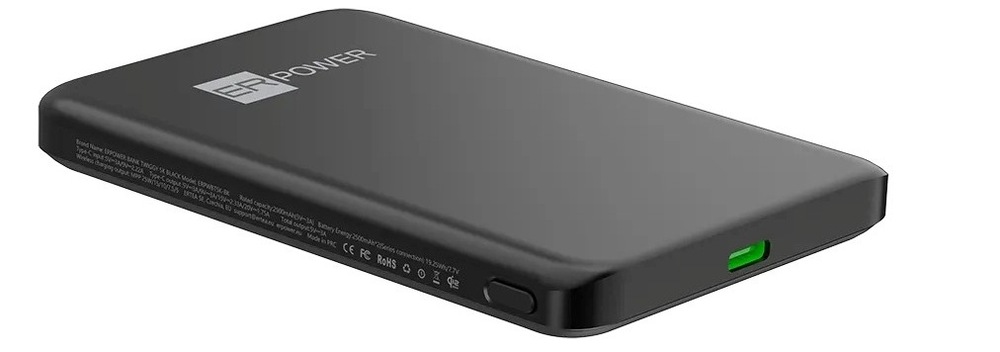 Powerbanka ERPOWER Twiggy Qi2 10000 mAh pro rychlé dobití s výkonem 30 W