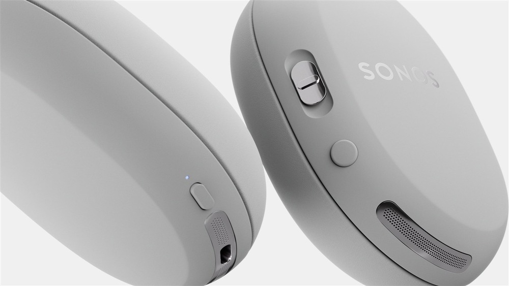 Sluchátka SONOS Ace Ultra bílá Detail ovládání na sluchátkách SONOS Ace Ultra